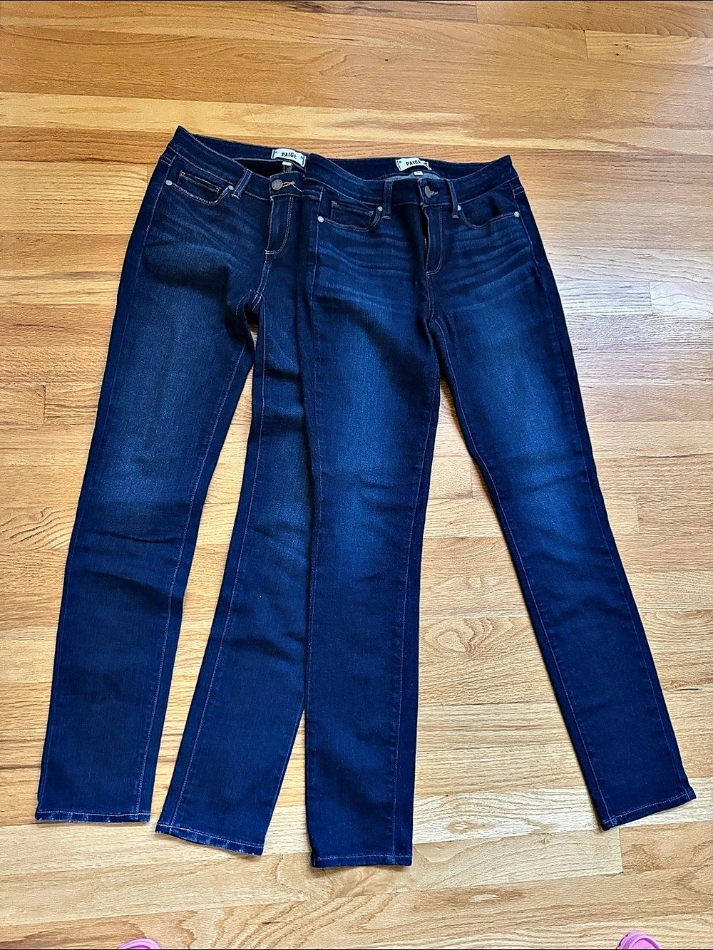 Paige Skyline Skinny Jeans, Blue, Size 26